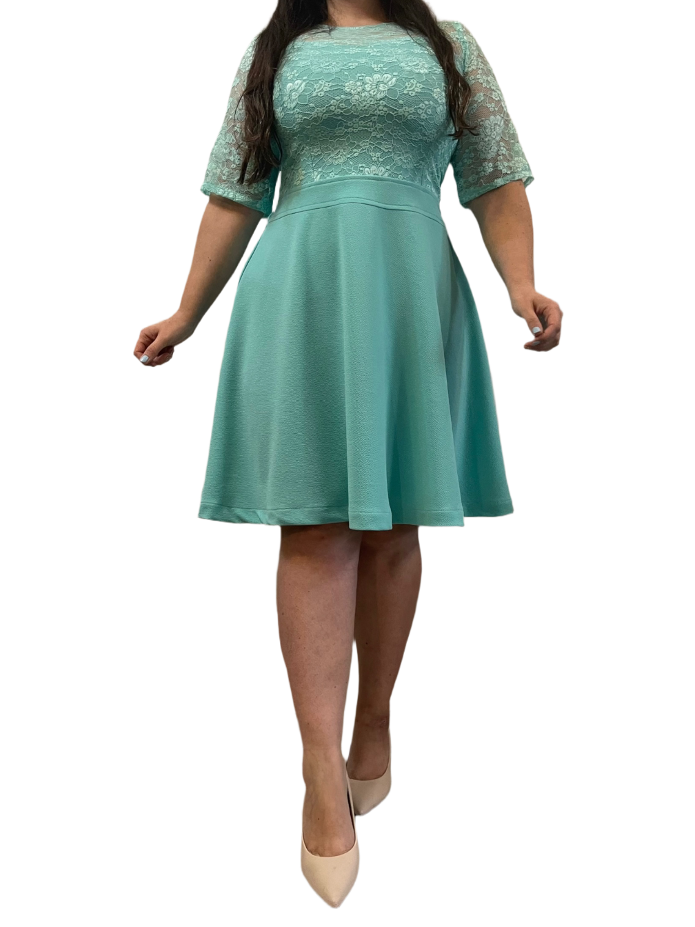 Outfit Camell | verde agua