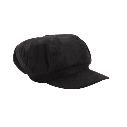 Boinas con visera de materia tipo gamuza