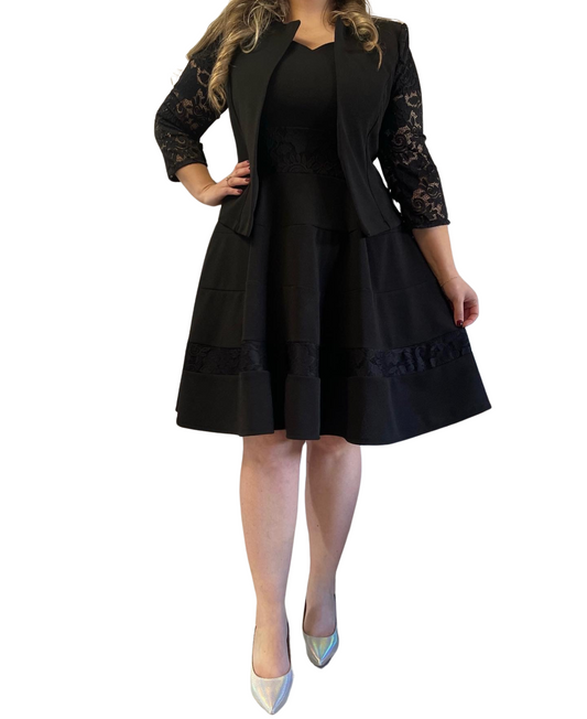 Conjunto Marinero encaje Negro