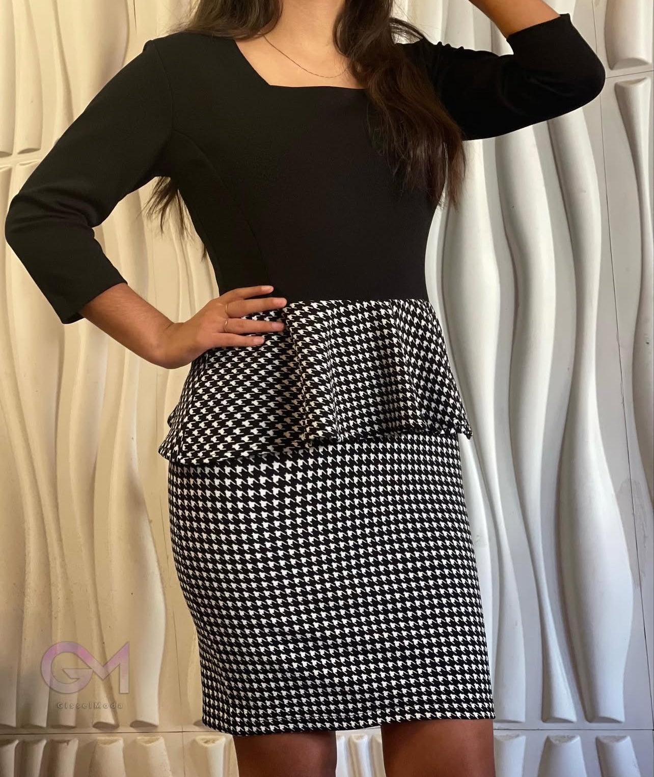 Vestido jumper peplum estampados