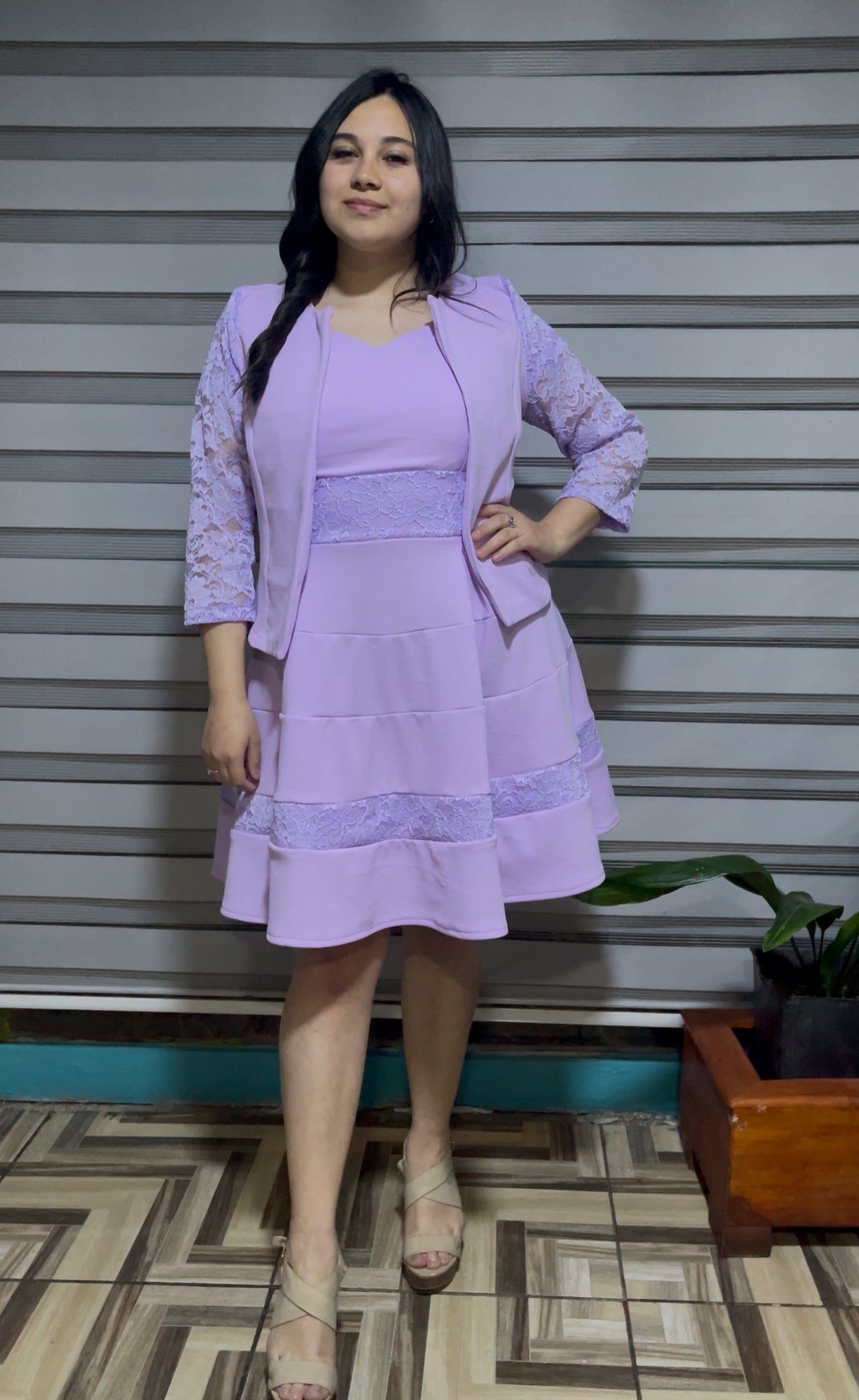 Conjunto Marinero encaje lila 💜