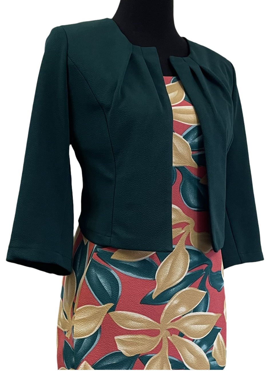 Outfit vestido + tapado tipo bolero Alice