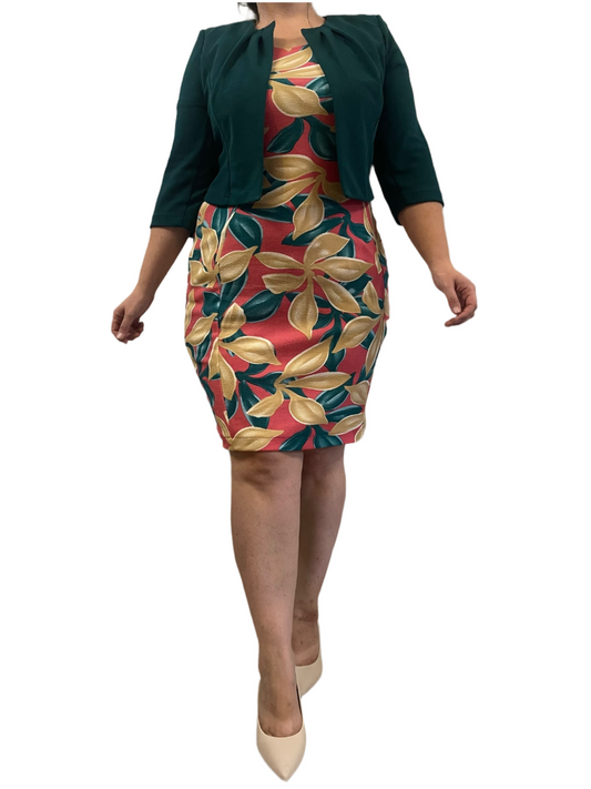 Outfit vestido + tapado tipo bolero Alice