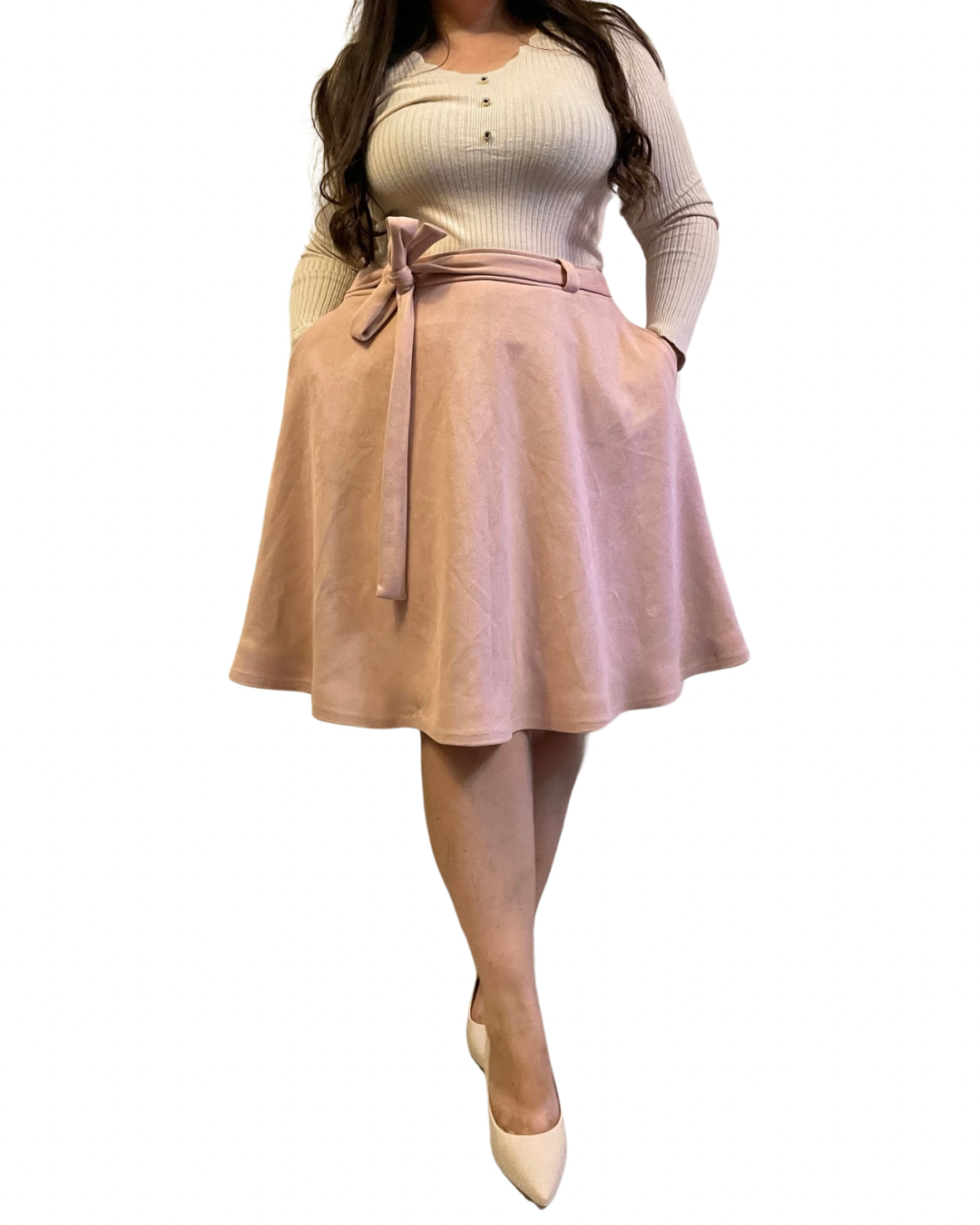 Falda lazo gamuza