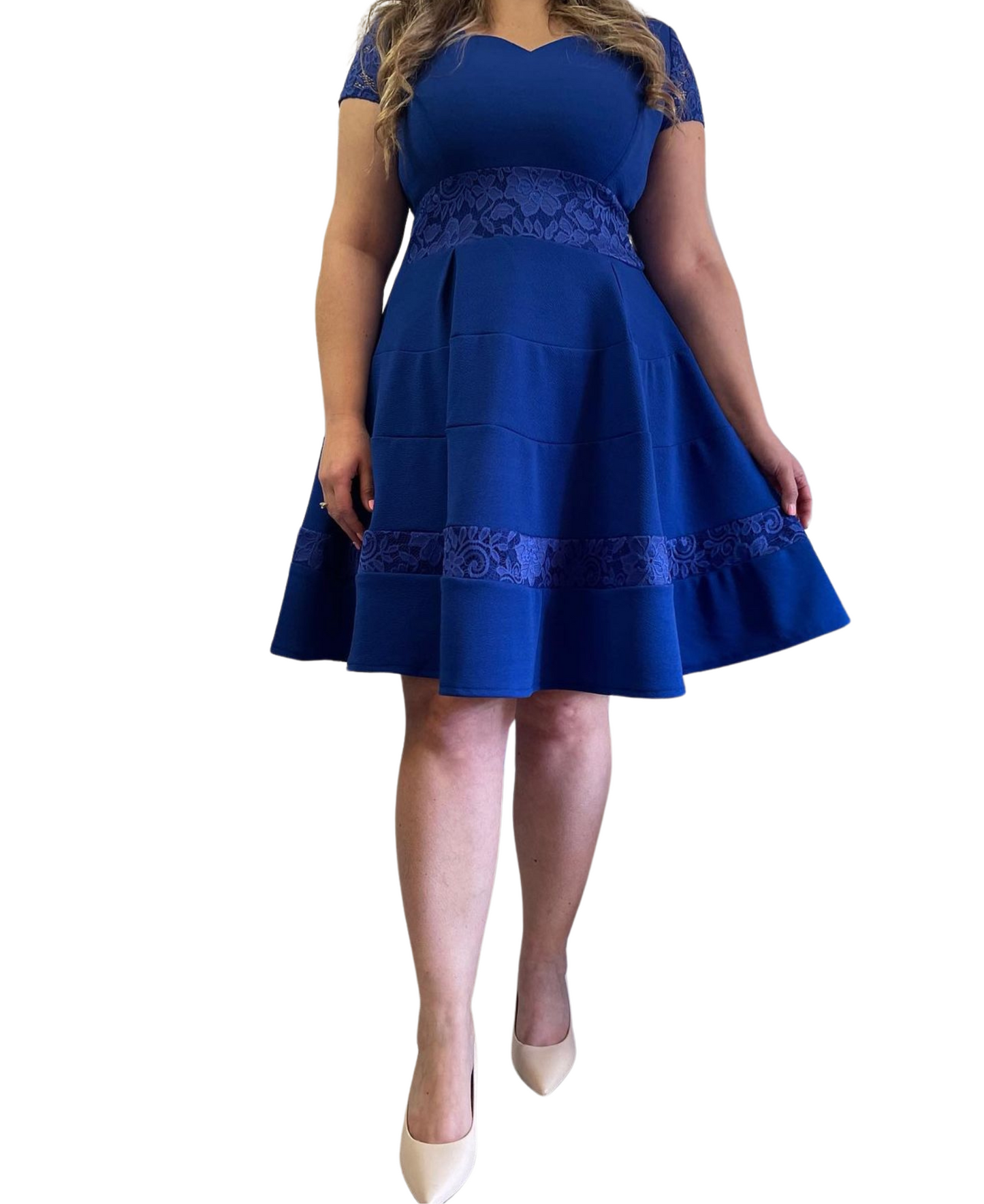 Conjunto Marinero encaje Azul rey