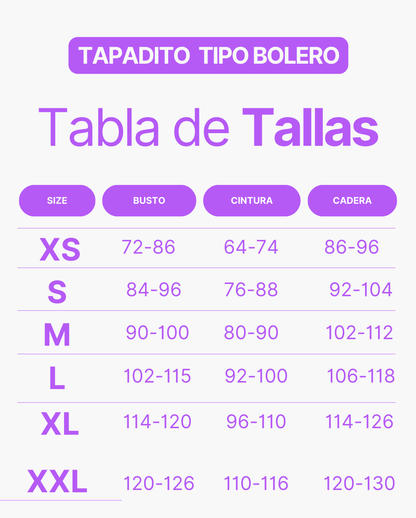 Tapadito tipo bolero Isabella