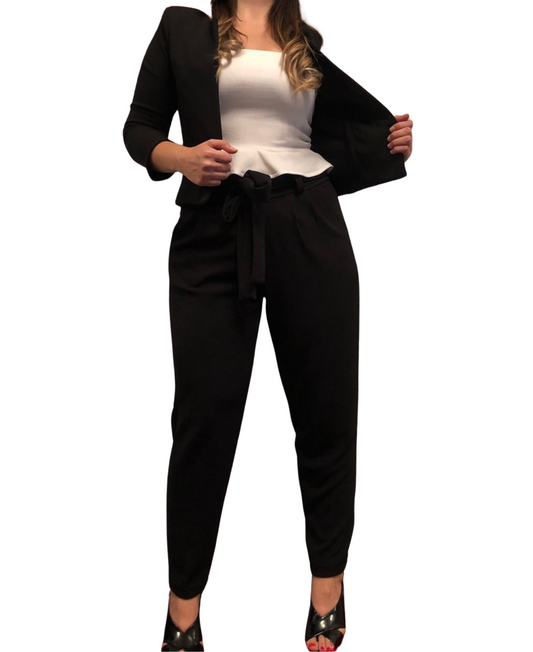 Conjunto Pantalón Lazo Negro + Tapadito