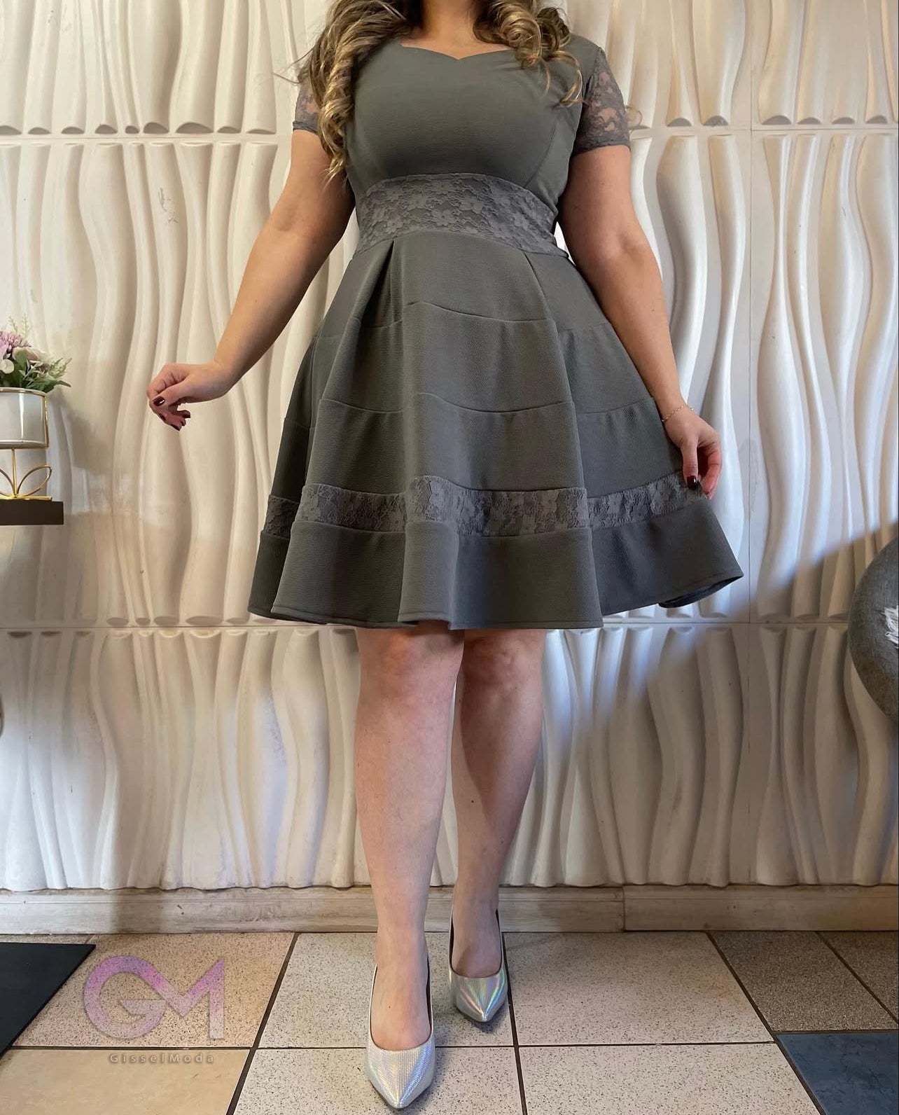 Conjunto Marinero encaje gris ✨
