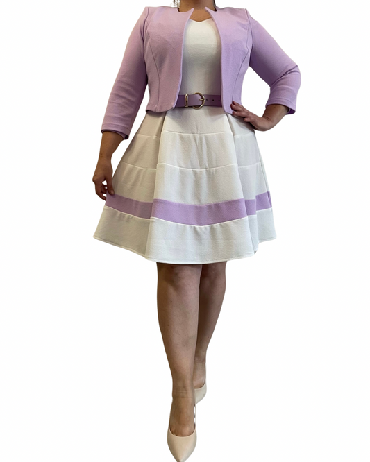 Conjunto Marinero Blanco | Lila