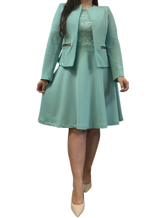 Outfit Camell | verde agua