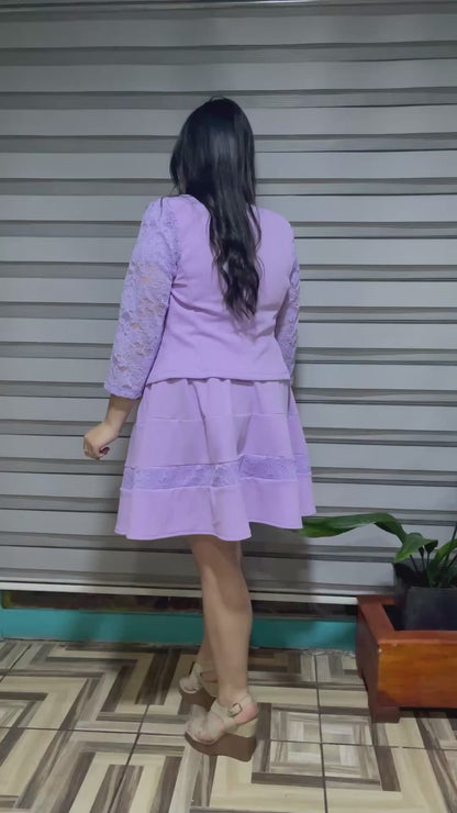 Conjunto Marinero encaje lila 💜